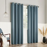 Brandon Magnetic Closure Room Darkening Grommet Curtain Panel Pair