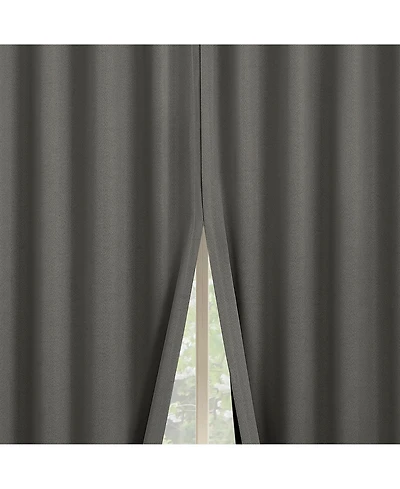 Aria Magnetic Closure Theater Grade 100% Blackout Back Tab Curtain Panel Pair