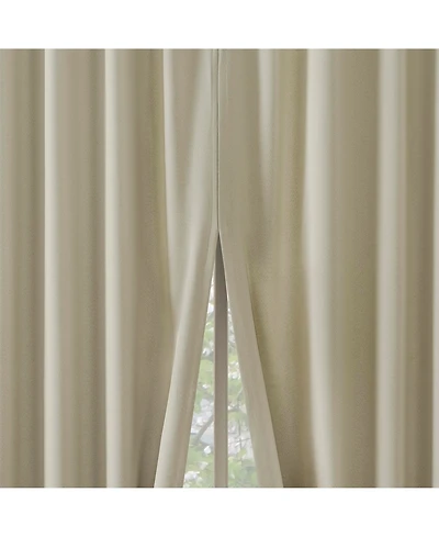 Aria Magnetic Closure Theater Grade 100% Blackout Back Tab Curtain Panel Pair