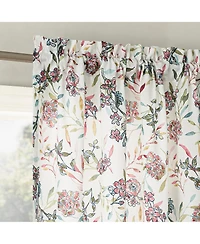 Lily Garden Watercolor Floral Room Darkening Rod Pocket Curtain Panel