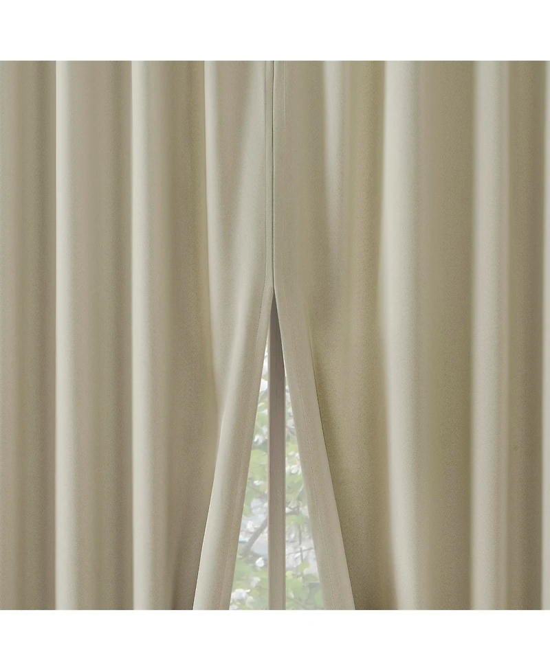 Aria Magnetic Closure Theater Grade 100% Blackout Back Tab Curtain Panel Pair