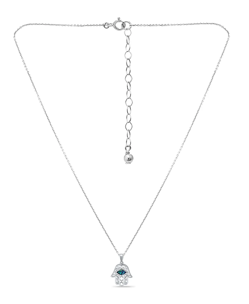 Macy's Abalone Inlay Hamsa Necklace