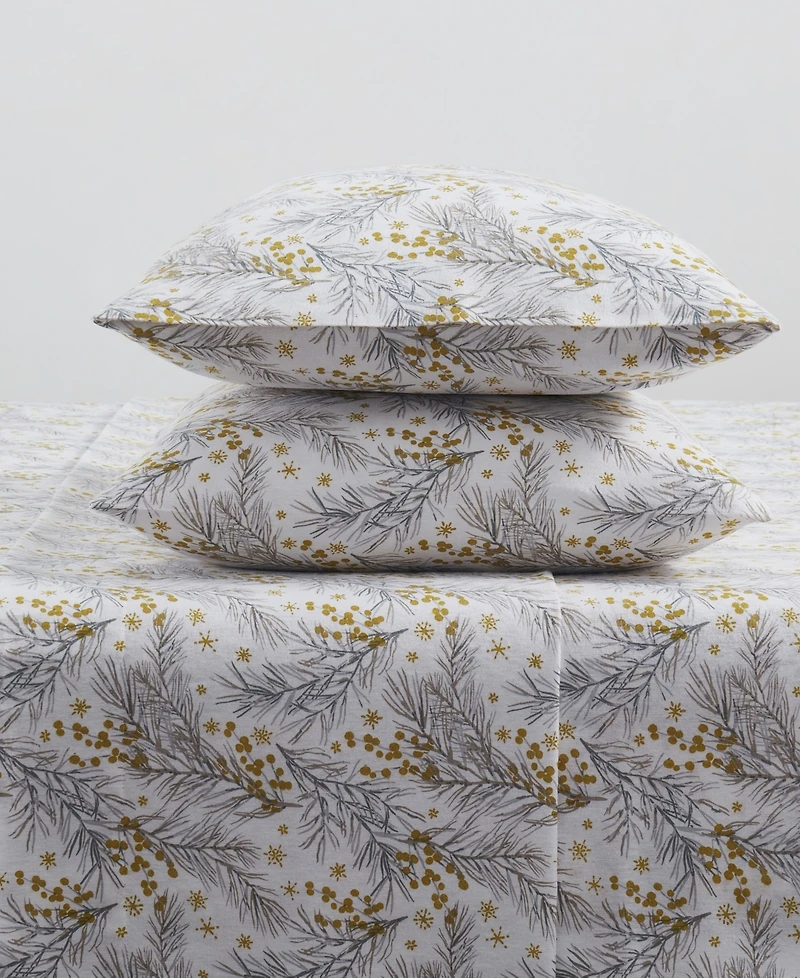 Tahari Home Pine 100% Cotton Flannel 4-Pc. Sheet Set, Full