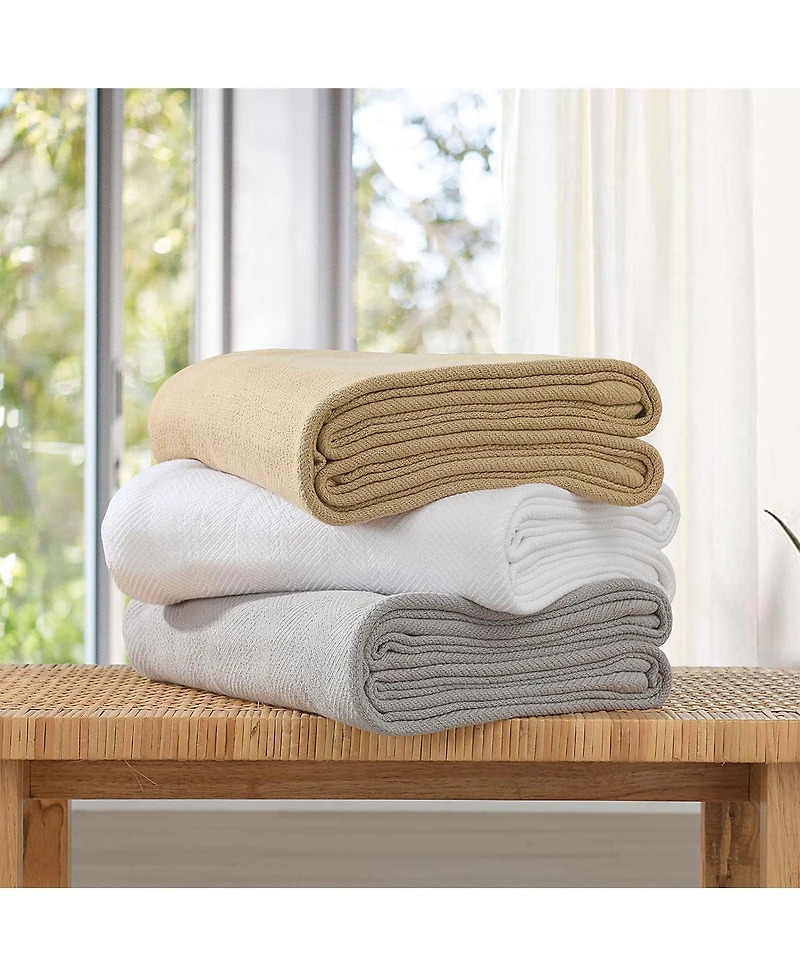 100% Cotton Blanket/Throw Jacquard, Full/Queen