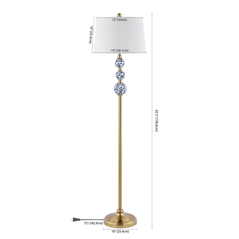 Jonathan Y Tavira Classic Midcentury Iron Led Floor Lamp
