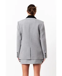 Grey Lab Women's Wool Oversize Blazer