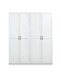 Manhattan Comfort Hopkins 2-Piece 4-Shelf Storage Closet Set