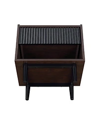 Manhattan Comfort Duane 20.23" Ribbed 1-Drawer Nightstand