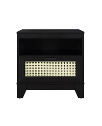 Manhattan Comfort Sheridan 21.63" 1-Drawer Cane Nightstand