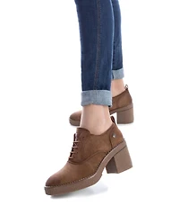 Women's Suede Heeled Oxfords By Xti