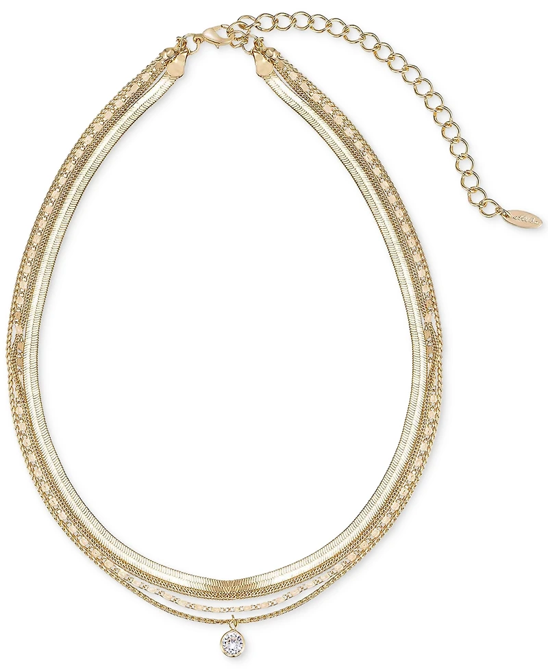 Ettika Multi-Chain Layered Gold Plated Necklace