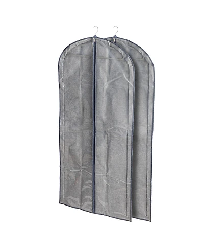 Household Essentials Hanging Zippered Garment Storage Bag with Clear Vision Front, Set of 2