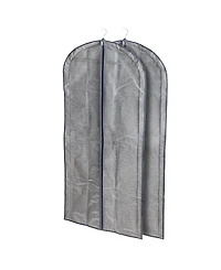 Household Essentials Hanging Zippered Garment Storage Bag with Clear Vision Front, Set of 2