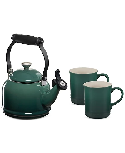 Le Creuset Enamel-on-Steel Demi Kettle & Stoneware Mug Set