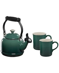 Le Creuset Enamel-on-Steel Demi Kettle & Stoneware Mug Set