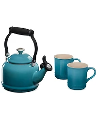 Le Creuset Enamel-on-Steel Demi Kettle & Stoneware Mug Set