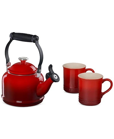 Le Creuset Enamel-on-Steel Demi Kettle & Stoneware Mug Set