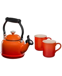Le Creuset Enamel-on-Steel Demi Kettle & Stoneware Mug Set