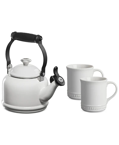 Le Creuset Enamel-on-Steel Demi Kettle & Stoneware Mug Set