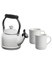 Le Creuset Enamel-on-Steel Demi Kettle & Stoneware Mug Set