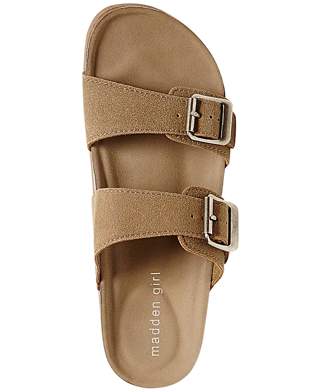 Madden Girl Women's Brando-V Flat Sandal - Double Buckle Straps & Cushioned Footbed - View #10