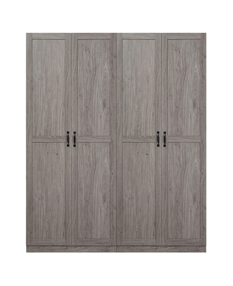 Manhattan Comfort Hopkins 2-Piece 4-Shelf Storage Closet Set