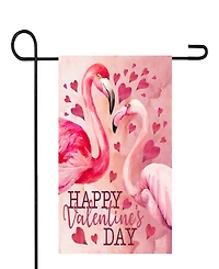 Northlight Happy Valentine's Day Flamingo Outdoor Garden Flag 12.5" x 18"