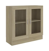 Vitrine Cabinet Sonoma Oak 32.5"x12"x31.5" Engineered Wood