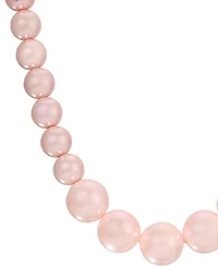 2028 Imitation Pink Pearl Strand Necklace