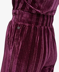 Andrew Marc Sport Women's Pull on High Waist Ribbed Velvet Pants