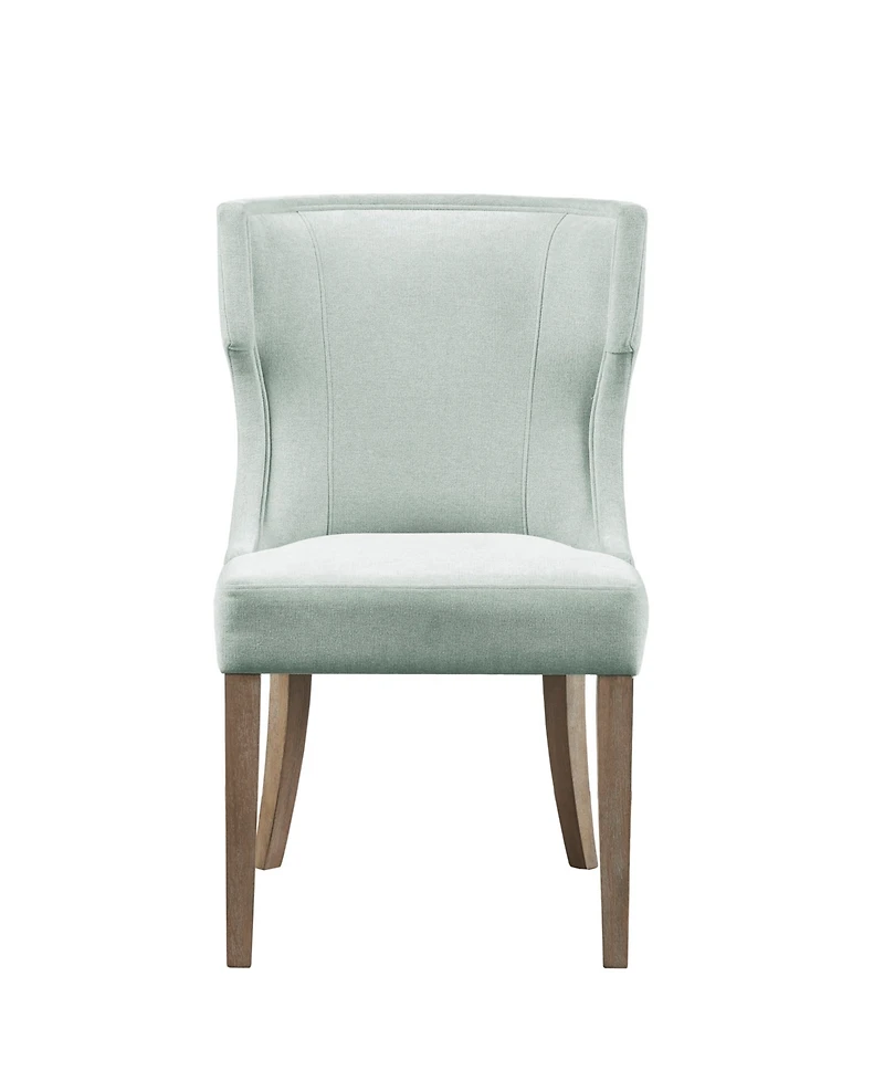 Madison Park 23.25" Carson Wide Wood Upholstered Wingback Dining Chair