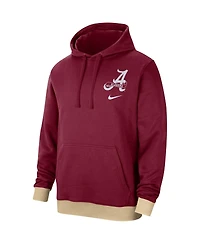 Men's Nike Crimson Alabama Crimson Tide Campus Retro Fleece Pullover Hoodie