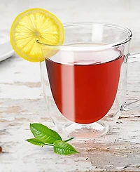 JoyJolt Glass Double Wall Mug Collection, Set of 4