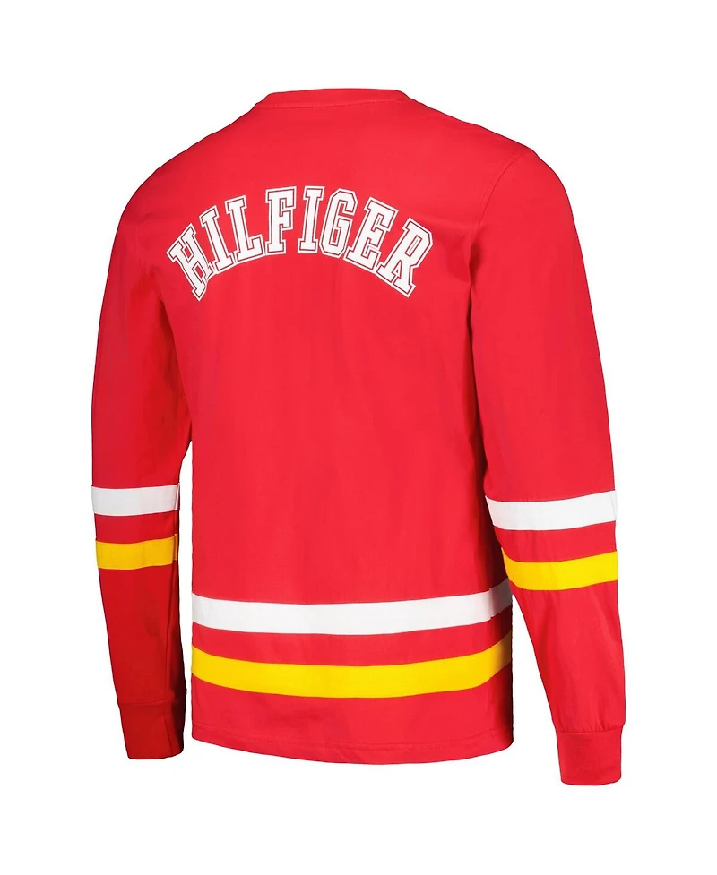 Men's Tommy Hilfiger Red, Gold Kansas City Chiefs Nolan Long Sleeve T-shirt