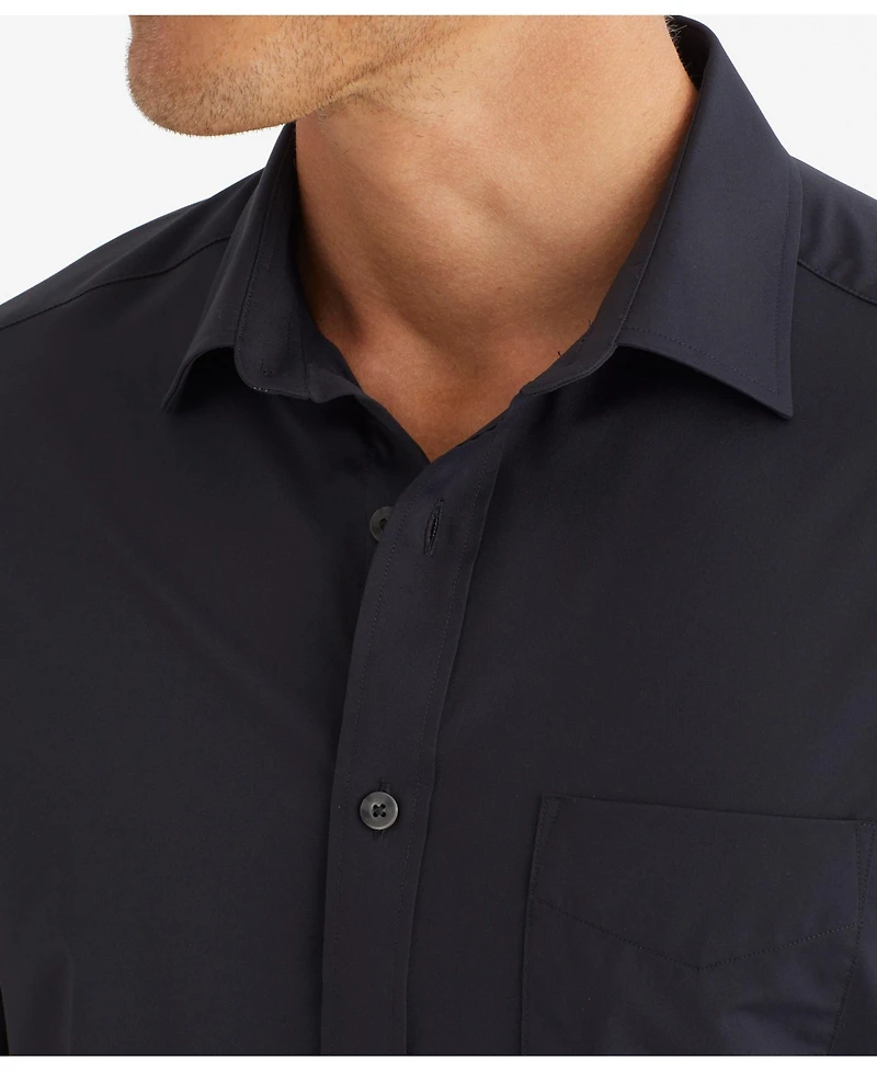 UNTUCKit Men's Regular Fit Wrinkle-Free Short Sleeve Performance Gironde Button Up Shirt