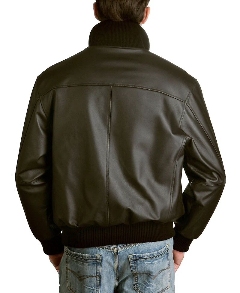 Landing Leathers Men A-1 Leather Flight Bomber Jacket