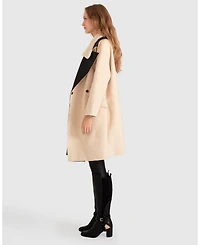 Belle & Bloom Watch Me Go Oversized Leather Trimmed Coat