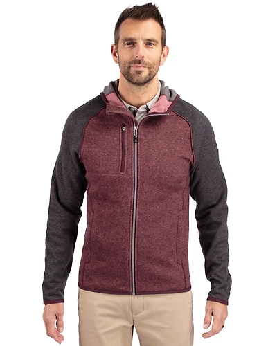 Cutter & Buck Men's Mainsail Full Zip Hooded Jacket