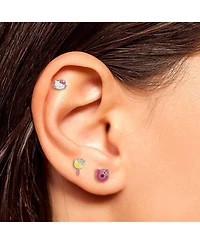 Sanrio Hello Kitty Donut, Lollipop Stud Earrings - Set of 3, Officially Licensed Authentic