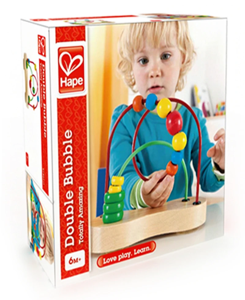 Hape Double Bubble Wooden Bead Maze Toddler Toy