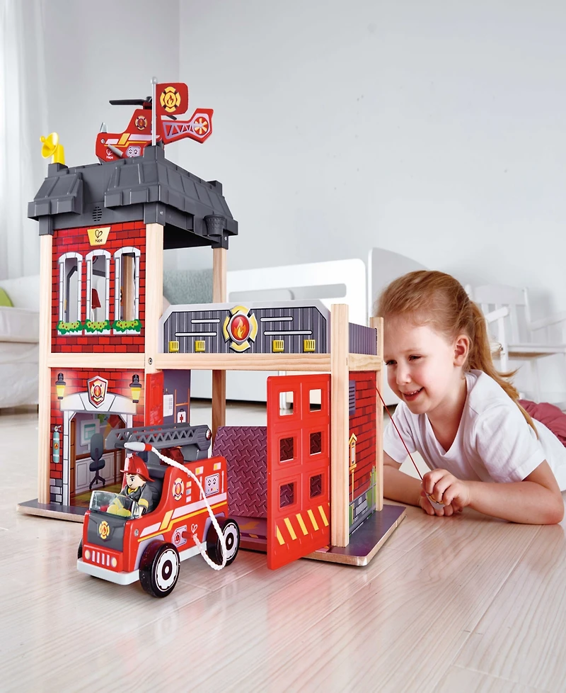 Hape Tri-level Wooden Fire Station
