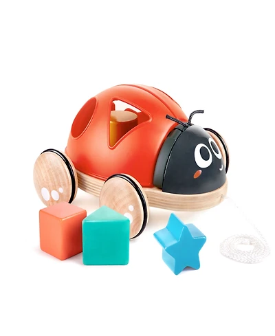 Hape Shape Sorter Pull-Along Ladybug Toddler Toy
