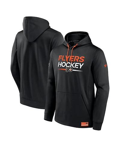 Men's Fanatics Black Philadelphia Flyers Authentic Pro Pullover Hoodie