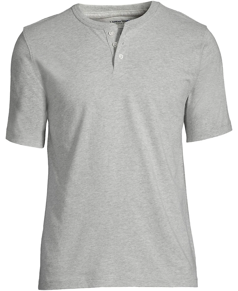 Lands' End Big & Tall Short Sleeve Super-t Henley T-Shirt