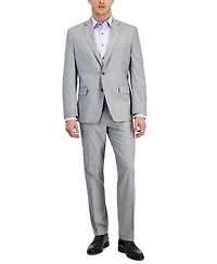 Perry Ellis Men's Modern-Fit Solid Nested Suit