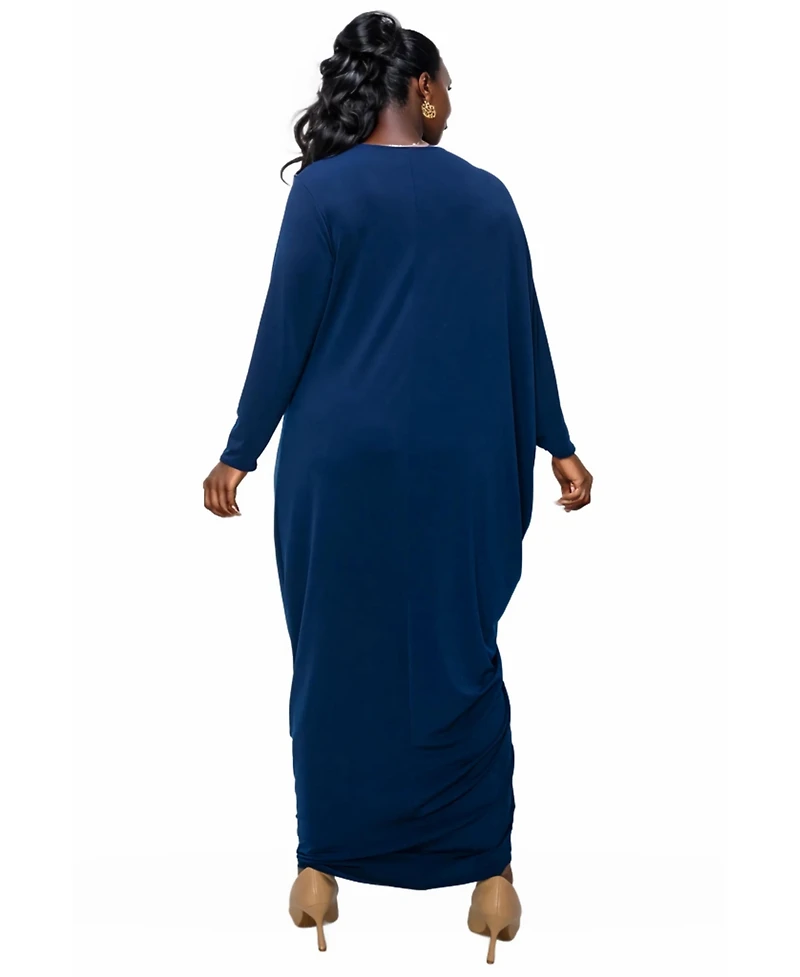 L I V D Plus Louella Asymmetrical Maxi Dress