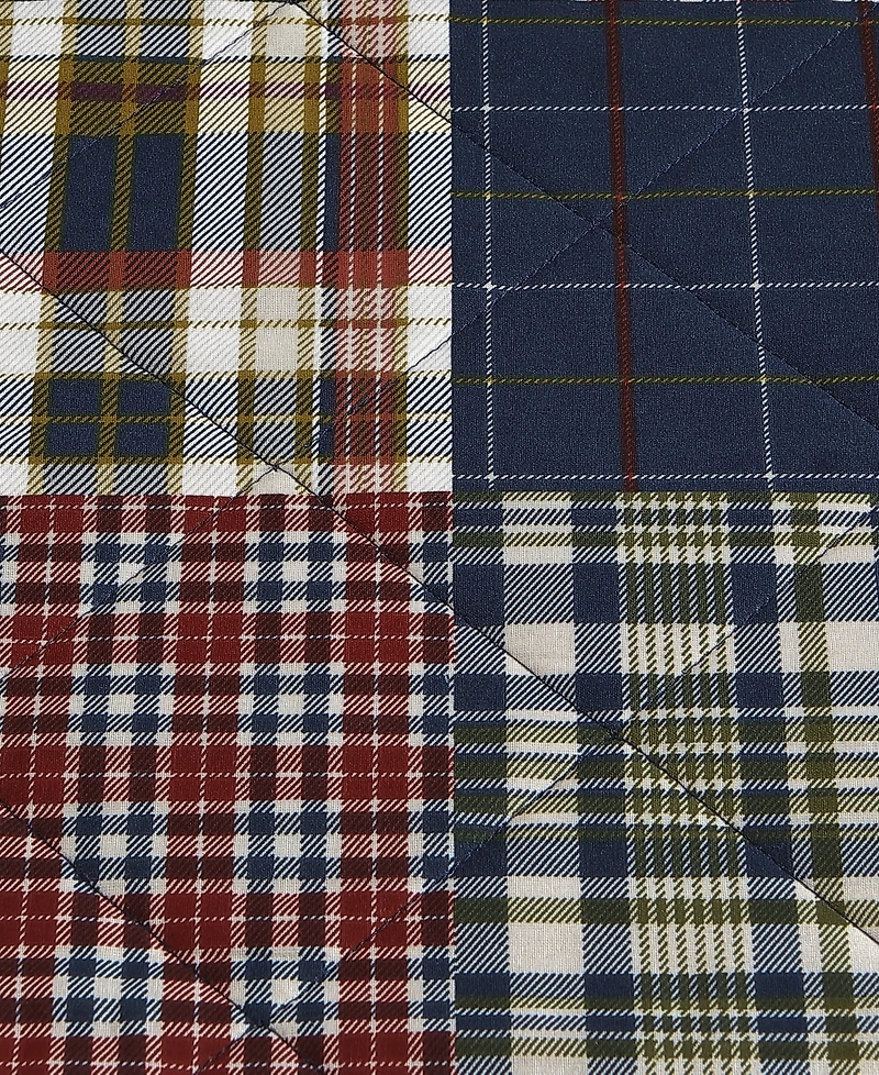 Eddie Bauer Madrona Plaid Reversible -Piece Quilt Set