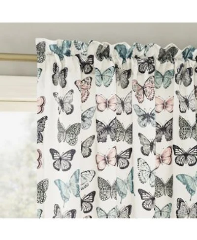 Marepesia Butterfly Print Room Darkening Rod Pocket Curtains