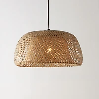 Jonathan Y Mateo Farmhouse Coastal Bamboo Led Pendant