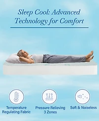 Mattress Pads Twin size, 3-Zone Cooling, Soft, Non-Slip Quilted Mattress Pad Twin Size, Deep Pocket Fits 8
